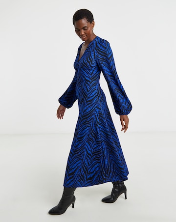 Long Sleeve Textured Jersey Dress