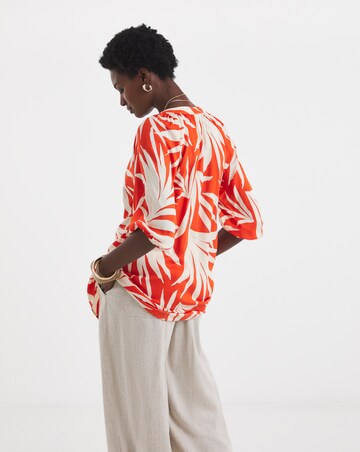 Button Through Printed Blouse