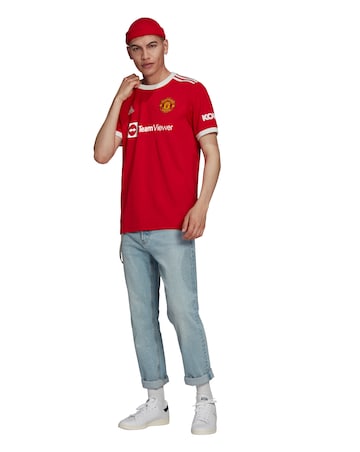 adidas Manchester United FC 2021/22 Men's Home Short Sleeve Replica Shirt