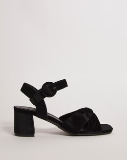 Velvet Crossover Vamp Sandals - Extra Wide Fit (EEE)