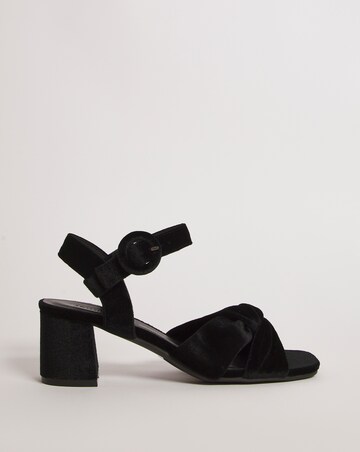Velvet Crossover Vamp Sandals - Extra Wide Fit (EEE)