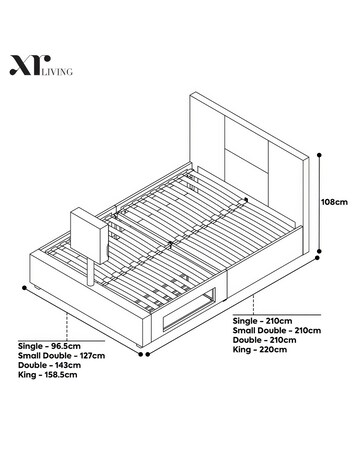XR Living Ava Upholstered PU TV Bed