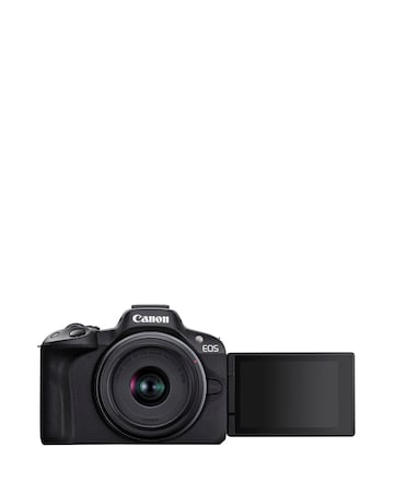 Canon EOS R50 APS-C Mirrorless Camera inc RF-S 18-45mm Lens Creator Kit - Black