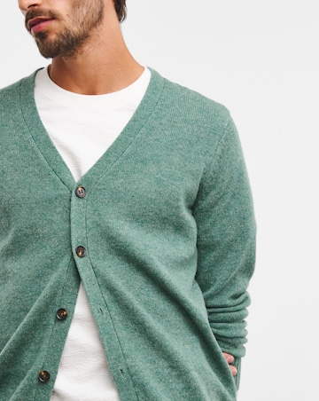 Green Lambswool Cardigan