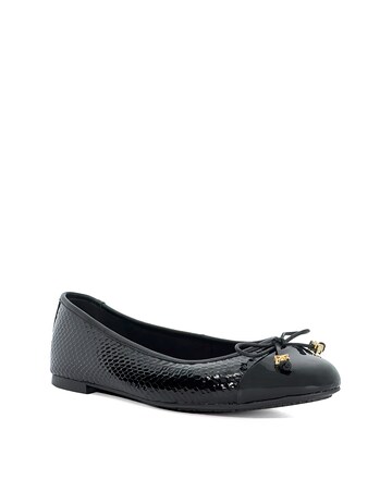 Dune Hallo Charm Detail Ballet Shoes Wide Fit