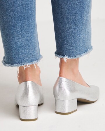 Orlia Flexi Sole Block Heel Court Shoes - Wide Fit (E)