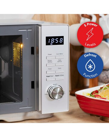 Russell Hobbs 23 Litre Silver Flatbed Digital Microwave