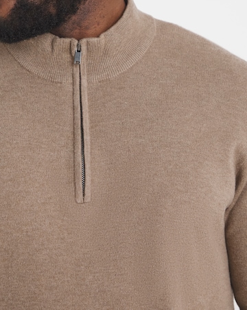 Neutral Soft Touch 1/4 Zip Sweatshirt