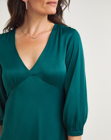 Joanna Hope Heavy Satin Midi Dress