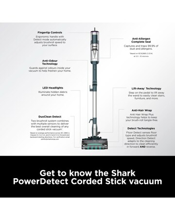 Shark PowerDetect Corded Stick Vacuum Cleaner