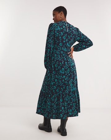 Jersey Slub Long Sleeve Smock Dress