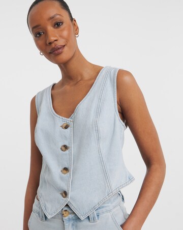 Light Blue Denim Waistcoat