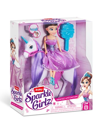 Sparkle Girlz 10.5-inch Princess Doll with Unicorn Set