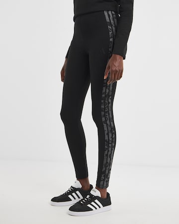adidas Leopard Print 3 Stripe Leggings
