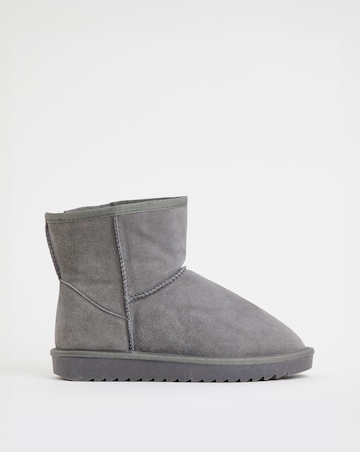 Sia Suede Warm Lined Snug Boots - Wide Fit (E)