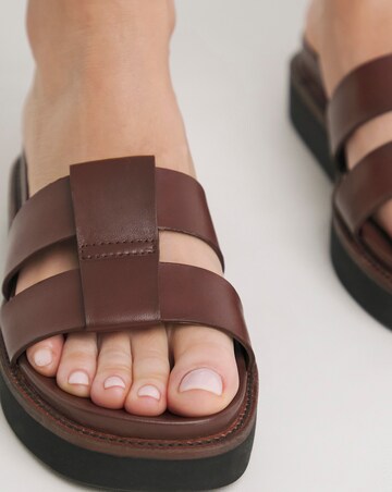 Rosalind Leather Twin Strap Mule Extra Wide EEE Fit