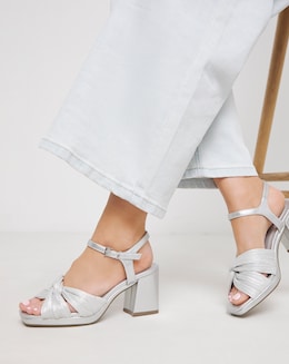 Citrus Crossover Detail Heeled Sandals - Extra Wide Fit (EEE)