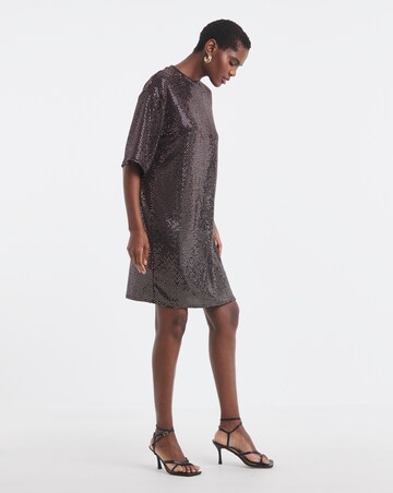 Short Sleeve Sparkle T-Shirt Dress