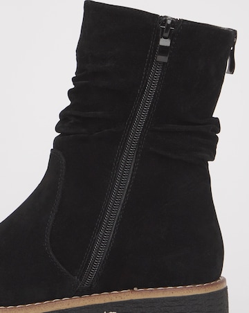 Cushion Walk Ruched Crepe Sole Boot Wide E Fit