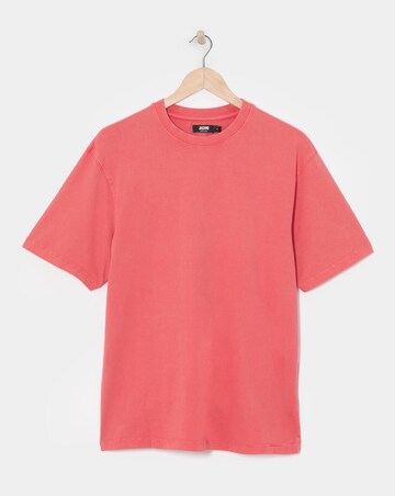 Garment Dyed Relaxed Fit T-Shirt- Red