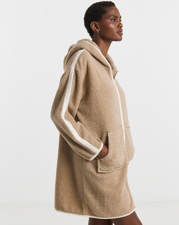 Pretty Secrets Zip Through Fleece Lounge Cardigan