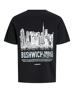 Jack &amp; Jones Bushwich Back Graphic T-Shirt - Black