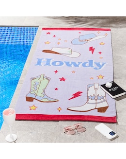 Catherine Lansfield Howdy Cowgirl Beach Towel