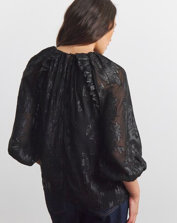 Joanna Hope Long Sleeve Lurex Blouse