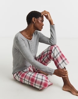 Pretty Secrets Check Henley Pyjama Set