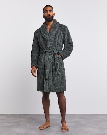 Marl Clipped Dressing Gown