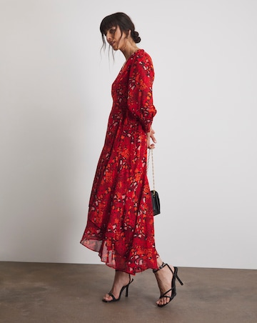 Joanna Hope Printed Wrap Midi Dress