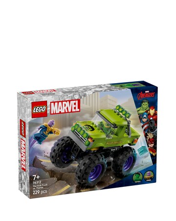 LEGO Marvel The Hulk Truck vs. Thanos Super Hero Building Toy Vehicle 76312