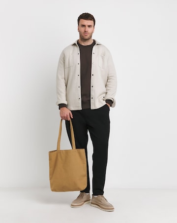 Relaxed Fit Garment Dyed Crew Sweatshirt- Chocolate
