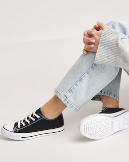 Nelly Chunky Canvas Trainers Wide E Fit