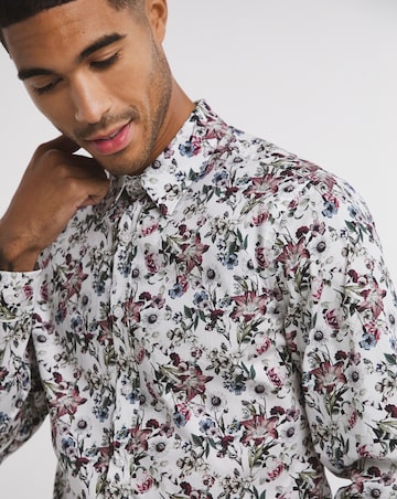 White Print William Hunt Formal Shirt