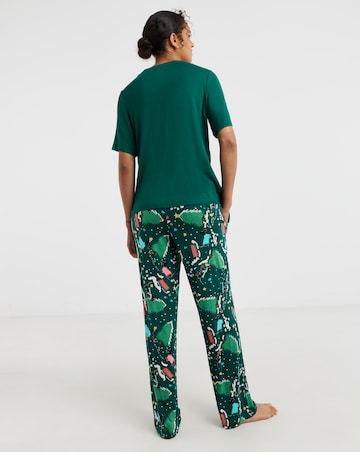 Pretty Secrets Christmas Scotty Dog Graphic Pyjama Set