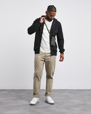 Full Zip Hoodie Long- Black