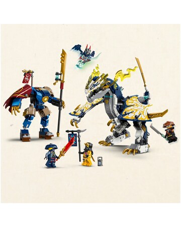 LEGO NINJAGO Rogue's Mech Dragon Rider Ninja Toy and Dragon Battle Playset 71843