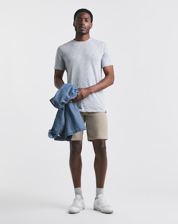 Union Textured Stripe T-Shirt- Indigo/ White