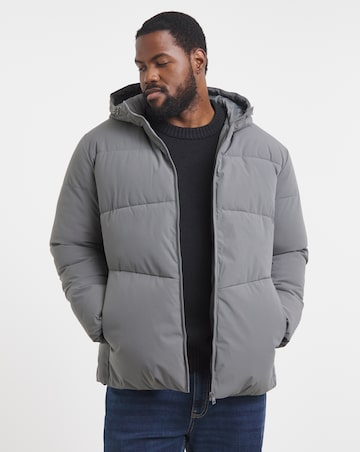 Jack & Jones Global Puffer Coat - Grey
