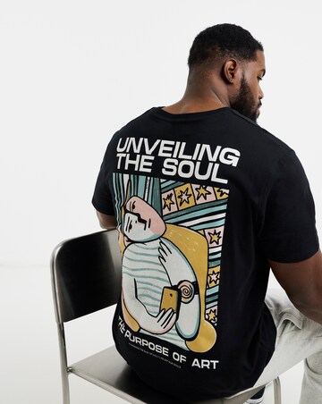 Jack & Jones Unveiling The Soul Back Graphic T-Shirt - Black