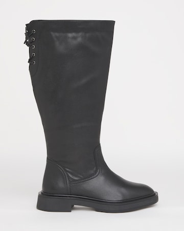 Rome Lace Up Back Riding Boots - Extra Wide Fit (EEE) & Super Curvy Calf