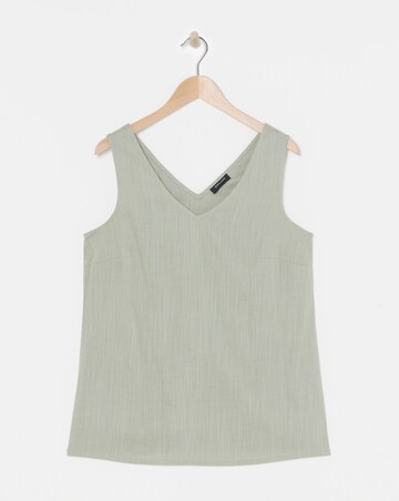 Linen V Neck Vest Top