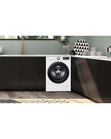 LG TurboWash with AI F4Y510WBLN1 10 kg 1400 Spin Washing Machine - White