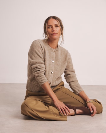 Anthology Camel Ponte Pull On Wide Leg Trouser