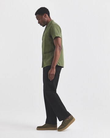 Union Black Loose Fit Stretch Gabardine Jeans