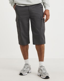 3/4 Length Cotton Stretch Cargo Short