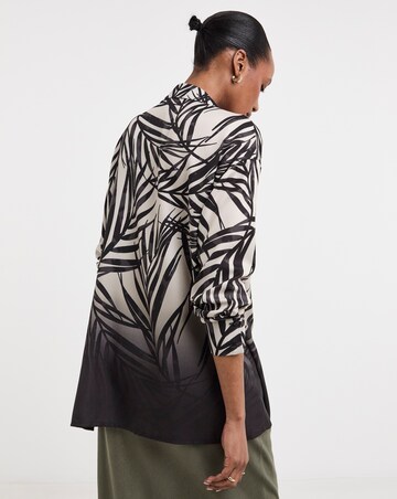 Printed Textured Long Sleeve Shirt