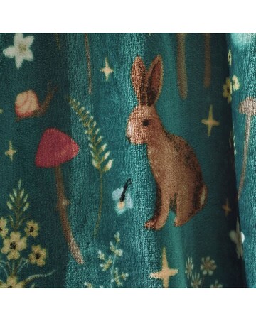 Catherine Lansfield Enchanted Twilight Fleece Throw - Forest Green