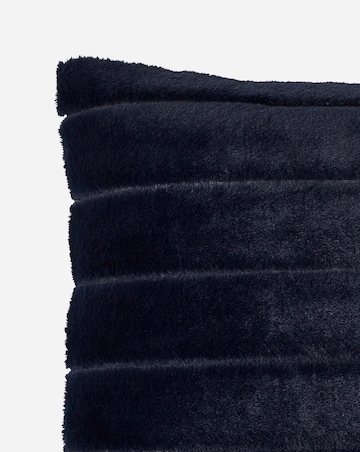 Large Ribbed Faux Fur Cushion